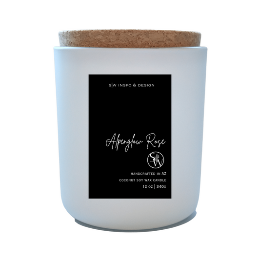 Alpenglow Rose, Coconut Soy Wax Candle