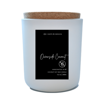 Oceanside Coconut, Coconut Soy Wax Candle